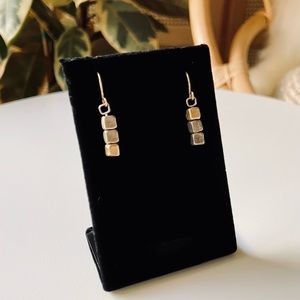 Saundra Messinger Uneven Square Bead Earrings